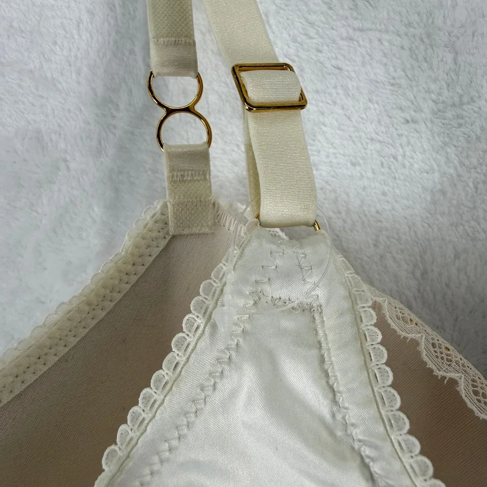 NWOT Aerie Real‎ Power Balconette Bra Lace Ivory 34D